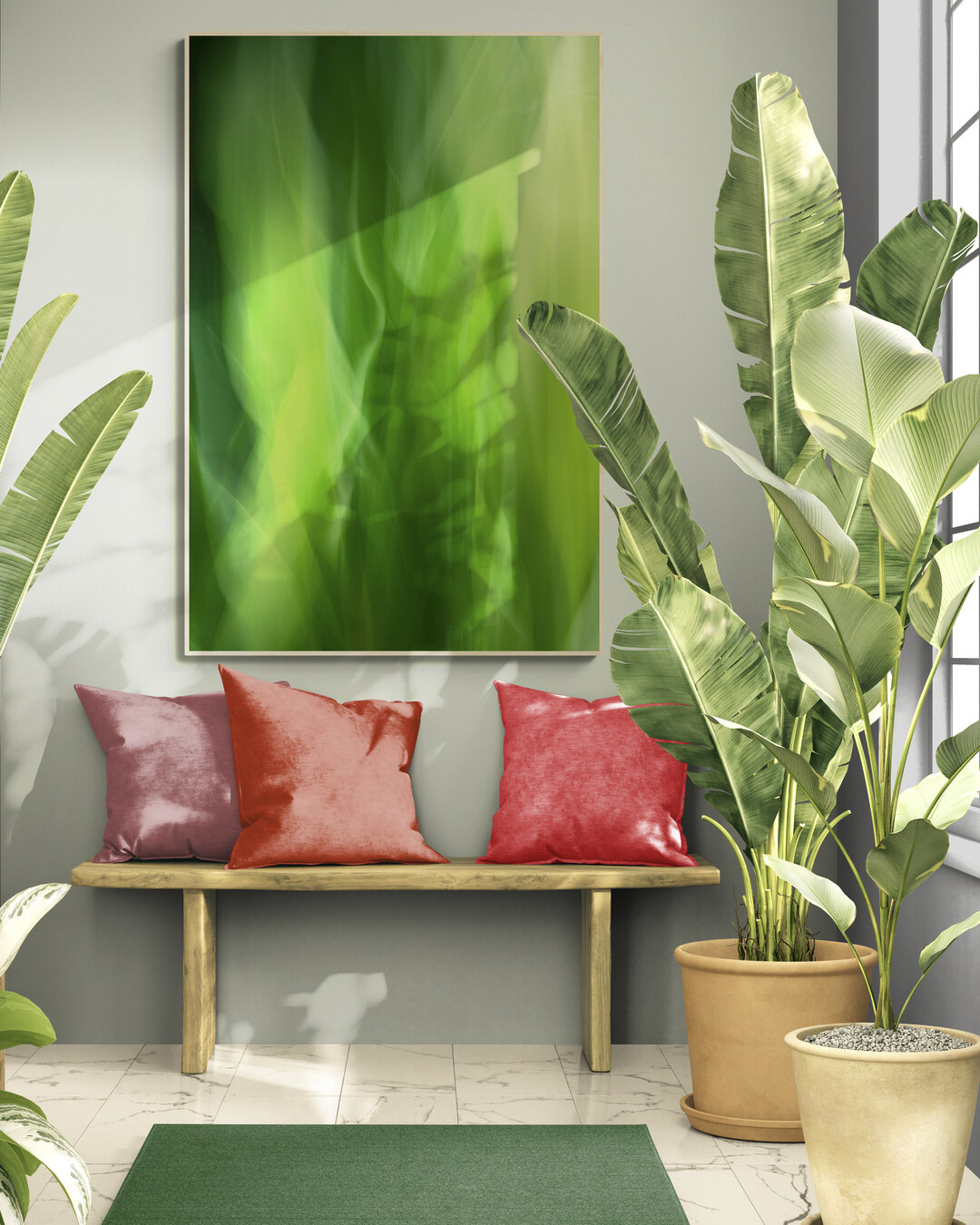Simulação de ambiente 14 com obra abstrata de Dougbraz
