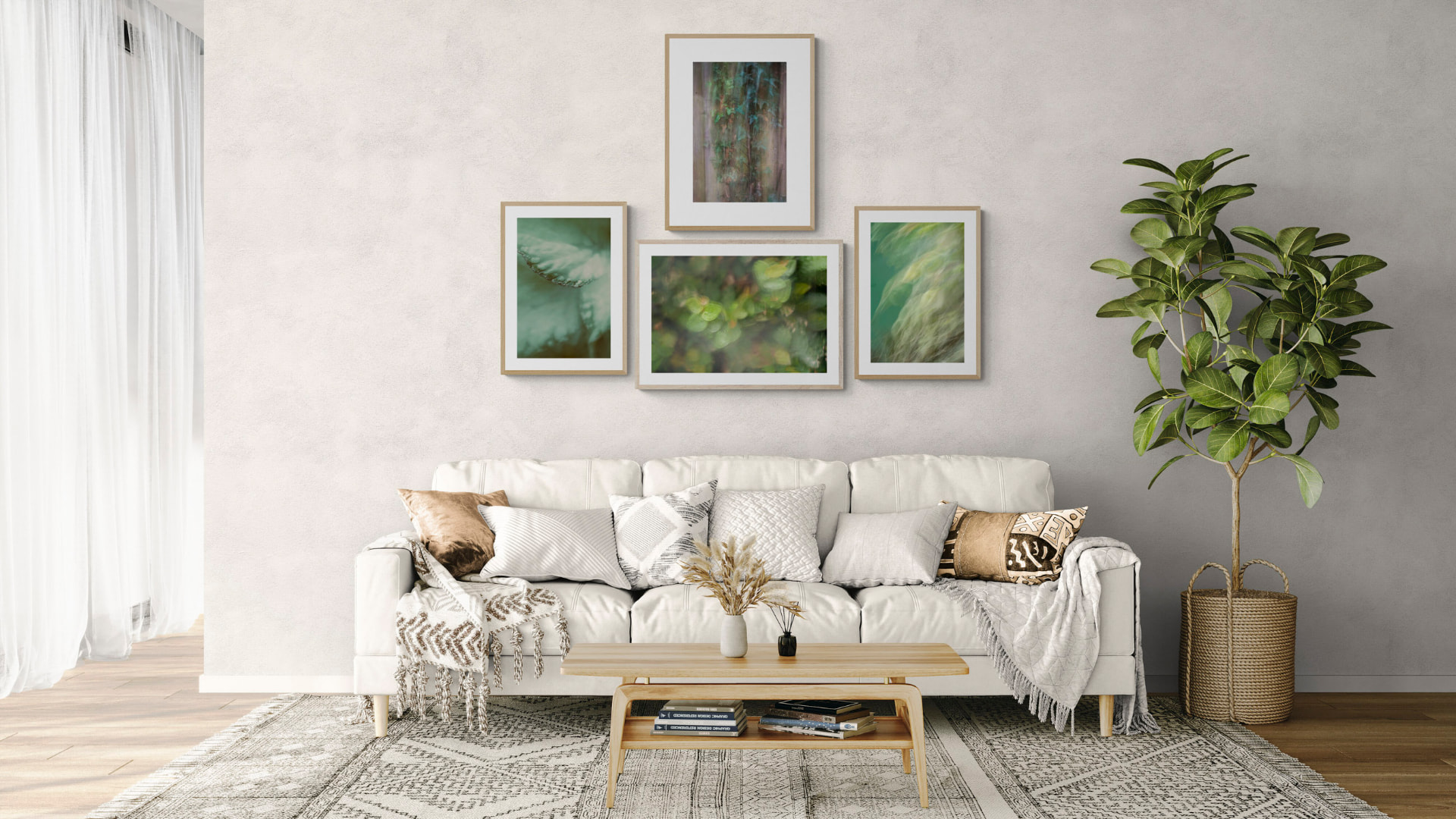 Simulação de ambiente 5 com obra abstrata de Dougbraz