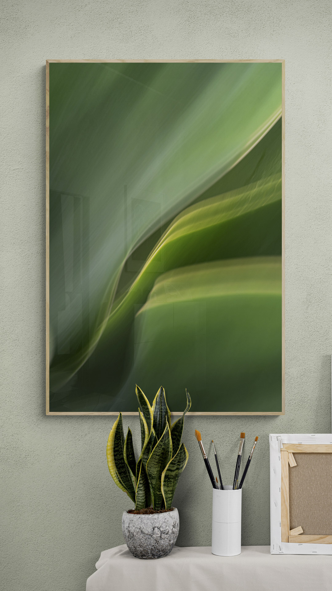Simulação de ambiente 10 com obra abstrata de Dougbraz